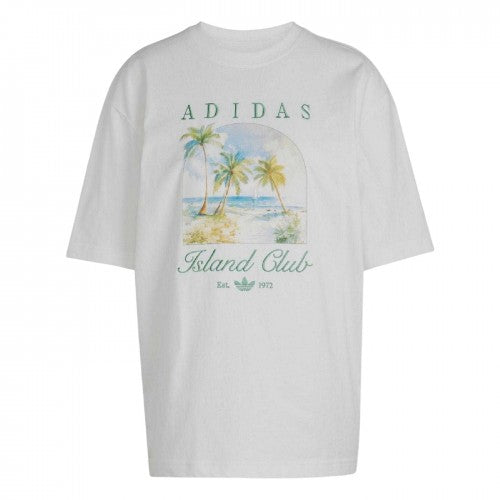 Front - Adidas Womens/Ladies Island Club Oversized T-Shirt