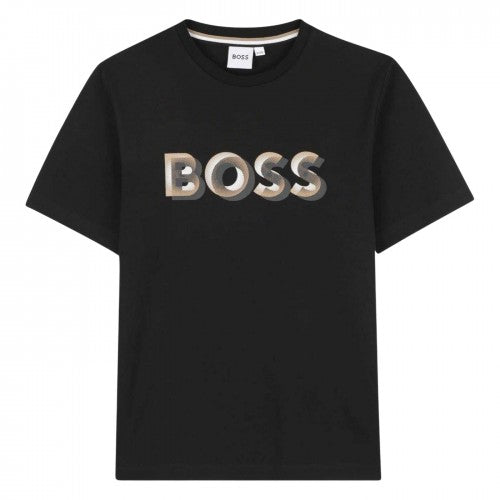 Front - Boss Childrens/Kids 3D Logo T-Shirt