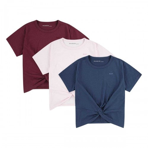 Front - Abercrombie & Fitch Childrens/Kids Plain T-Shirt (Pack of 3)