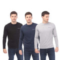 Front - Nicce Mens Julian Long-Sleeved T-Shirt (Pack of 3)
