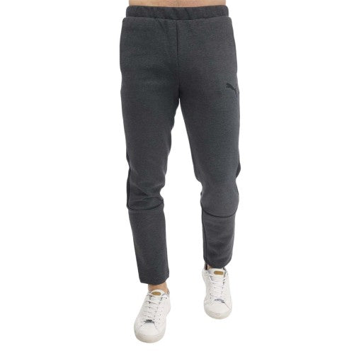 Front - Puma Mens Evostripe Core Cotton Blend Tracksuit Bottoms