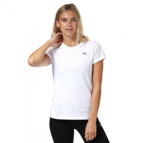 Front - Puma Womens/Ladies Small Logo Cotton T-Shirt