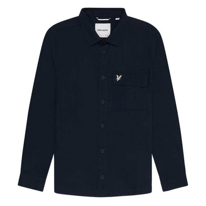 Front - Lyle & Scott Mens Brushed Overshirt