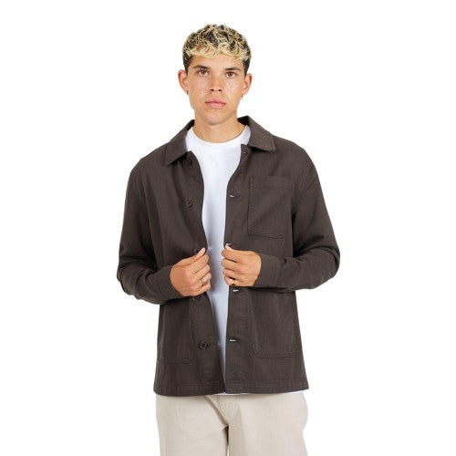 Front - Brave Soul Mens Twill Overshirt