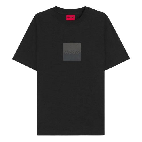 Front - Hugo Mens Split Logo Cotton Jersey T-Shirt