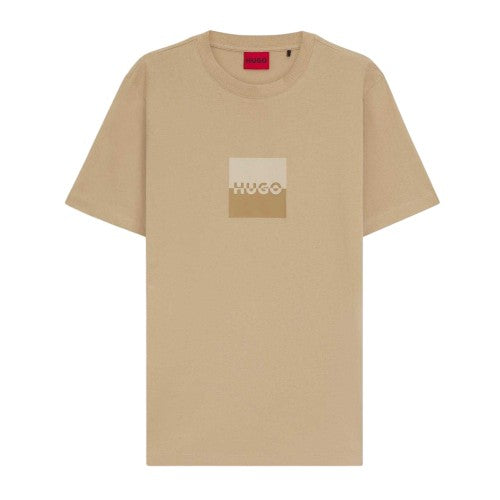 Front - Hugo Mens Dusplit Tonal Logo T-Shirt