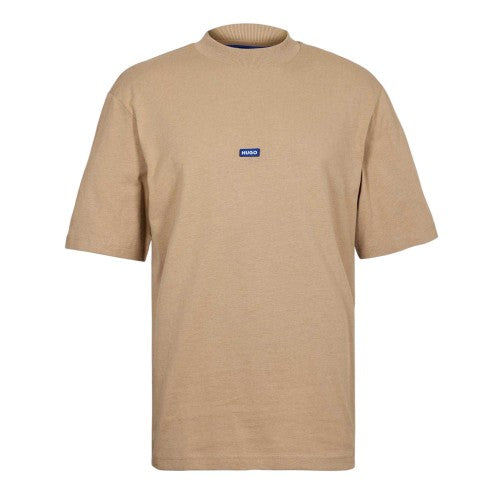 Front - Hugo Mens Jersey Mock Neck Regular T-Shirt