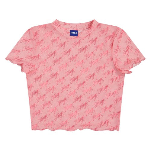 Front - Hugo Womens/Ladies Lettering Print Regular Top