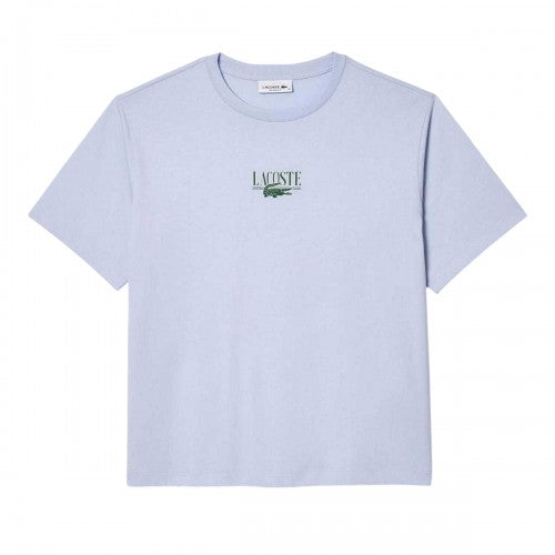 Front - Lacoste Womens/Ladies Printed Cotton Relaxed Fit T-Shirt