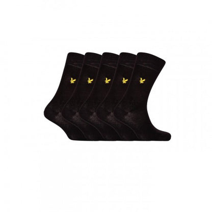 Front - Lyle & Scott Mens Liam Crew Socks (Pack of 5)