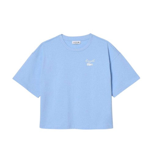 Front - Lacoste Womens/Ladies Logo Heavy Cotton Relaxed Fit T-Shirt