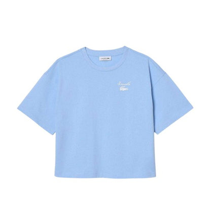 Front - Lacoste Womens/Ladies Logo Heavy Cotton Relaxed Fit T-Shirt