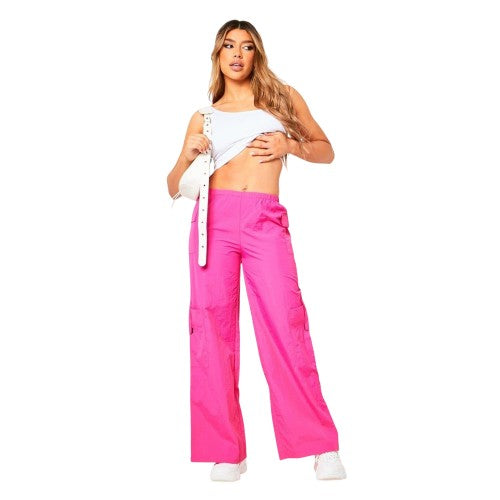 Front - Missy Empire Womens/Ladies Wide Leg Cargo Trousers