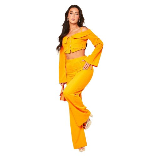 Front - Missy Empire Womens/Ladies Fitted And Flared Trousers