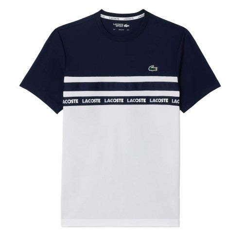 Front - Lacoste Mens Colour Block Pique T-Shirt