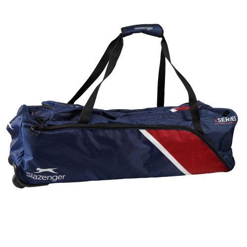 Front - Slazenger V60 Logo Cricket Wheeled Duffel Bag
