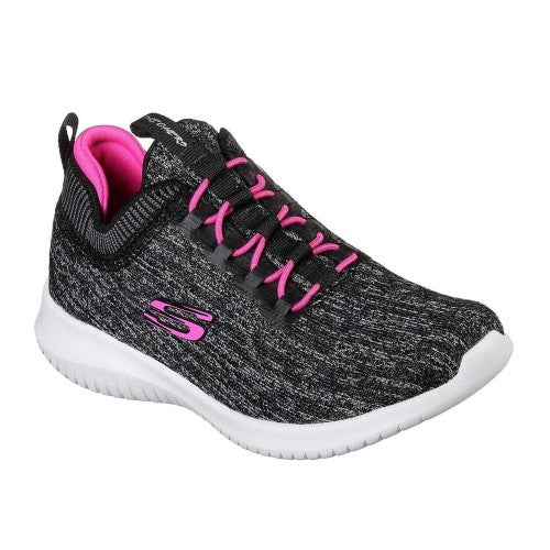Front - Skechers Girls Ultra Flex Bright Horizon Trainers
