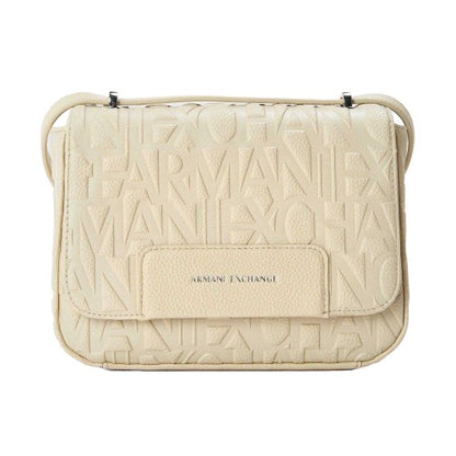 Front - Armani Exchange All Over Logo Messenger Bag