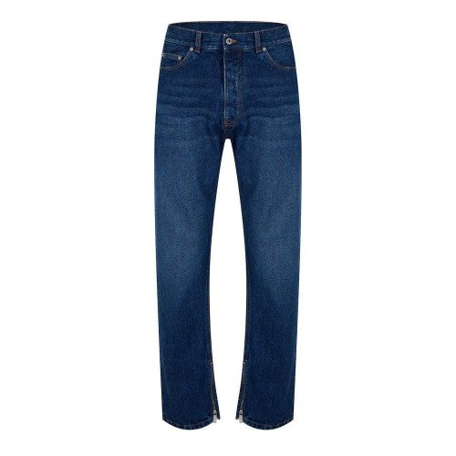 Front - Off White Mens Cotton Denim Jeans