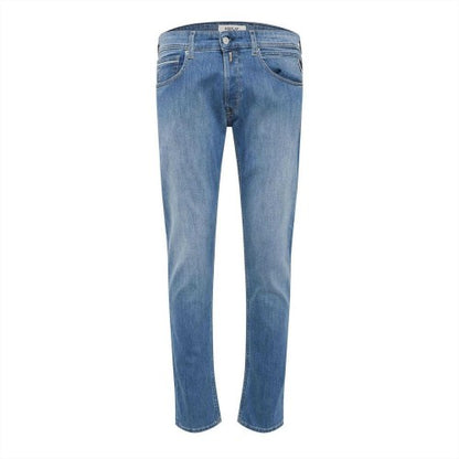 Front - Replay Mens Cotton Denim Straight Jeans