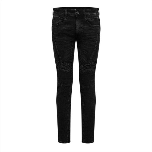 Front - Replay Mens Zaldok Cotton Blend Skinny Jeans