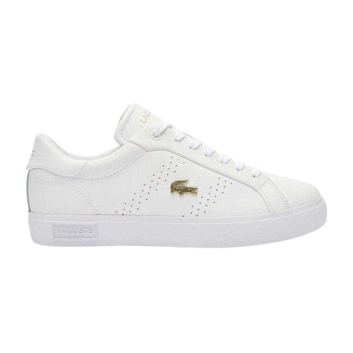 Front - Lacoste Womens/Ladies Powercourt 2.0 Leather Trainers