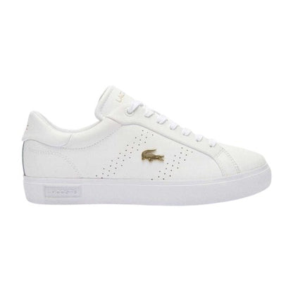 Front - Lacoste Womens/Ladies Powercourt 2.0 Leather Trainers