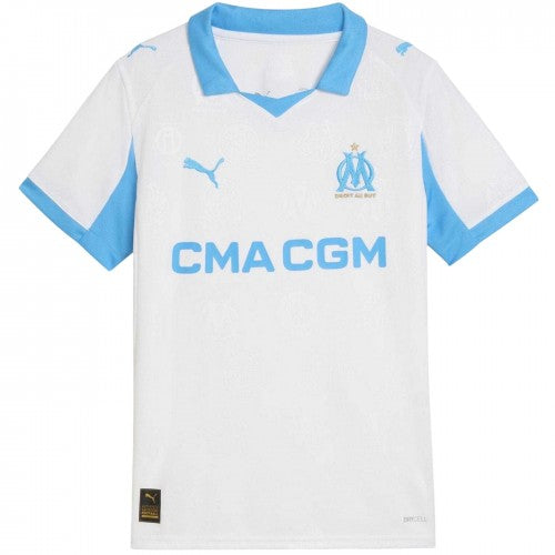 Front - Puma Childrens/Kids 25/26 Olympique De Marseille FC Football Shirt