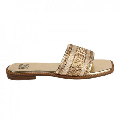 Front - Where´s That From Womens/Ladies Brandi St Tropez Flat Slides
