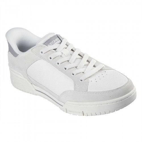 Front - Skechers Mens Leather Flat Trainers