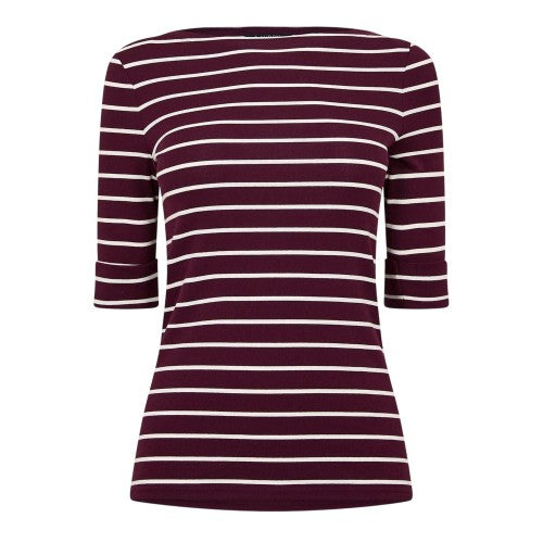 Front - Ralph Lauren Womens/Ladies Judy Boat Neck 3/4 Sleeve T-Shirt