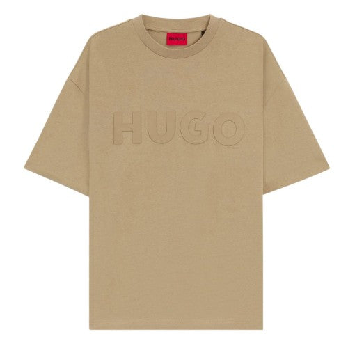Front - Hugo Mens Dinkee Logo Oversized T-Shirt