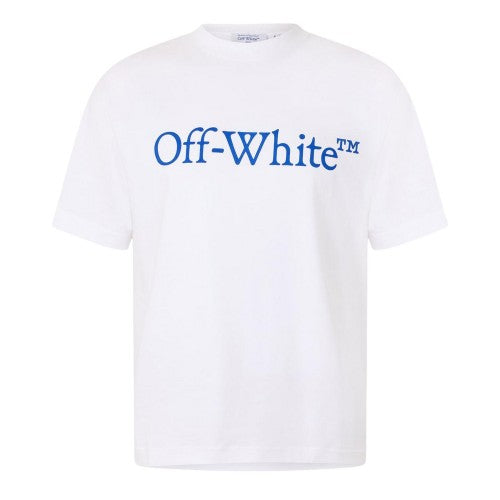 Front - Off White Unisex Adult Striped Cotton Regular T-Shirt