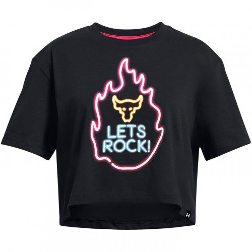 Front - Under Armour Childrens/Kids Project Rock Flames T-Shirt
