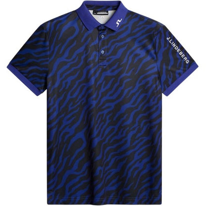 Front - J.Lindeberg Mens Tour Tech Zebra Print Polo Shirt