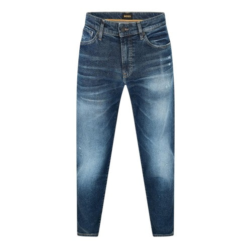 Front - Boss Mens Denim Mid Rise Slim Jeans