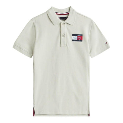 Front - Tommy Hilfiger Childrens/Kids Script Flag Regular Polo Shirt