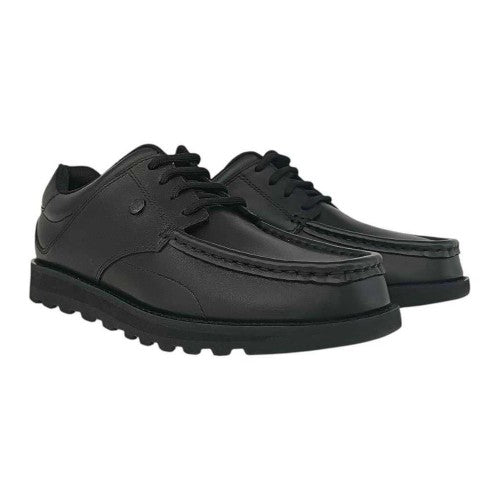 Front - Pretty Green Childrens/Kids Harrow Classic Leather Flat School Shoes