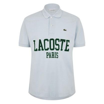Front - Lacoste Mens Paris Lettering Regular Polo Shirt