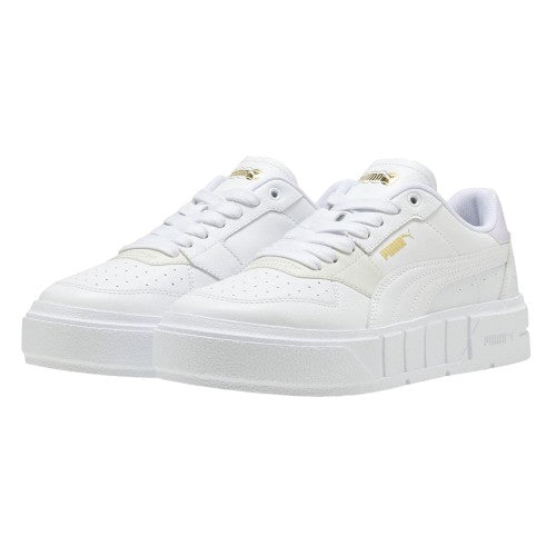 Front - Puma Womens/Ladies Cali Leather Platform Court Trainers