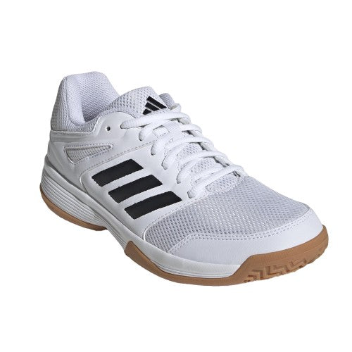 Front - Adidas Womens/Ladies Speedcourt 3 Stripes Non Marking Indoor Shoes