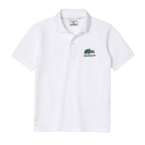 Front - Lacoste Childrens/Kids Minecraft Organic Cotton Polo Shirt