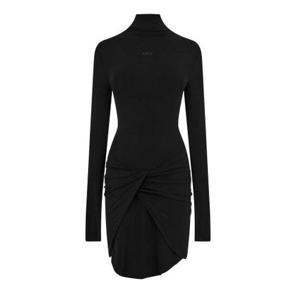 Front - Off-White Womens/Ladies Twist Midi Dress