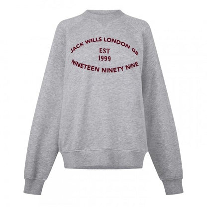 Front - Jack Wills Womens/Ladies Lettering Crew Neck Relaxed Fit Sweatshirt