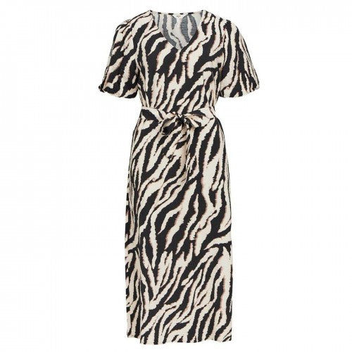 Front - Object Womens/Ladies Jacira V Neck Puff Sleeve Midi Dress