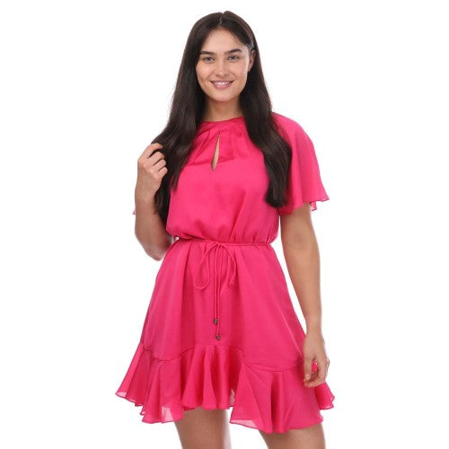 Front - Ted Baker Womens/Ladies Elsieee Fluted Hem Mini Dress