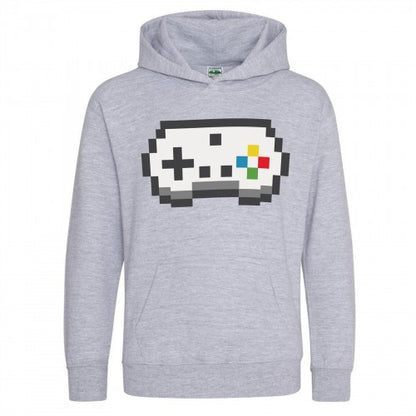 Front - AWD Childrens/Kids Retro Gaming Controller Drawstring Hoodie
