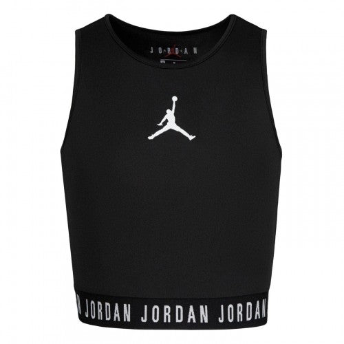 Front - Nike Girls Air Jordan Active Crop Top
