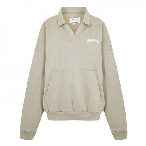 Front - Jack Wills Womens/Ladies Lettering Relaxed Fit Sweatshirt