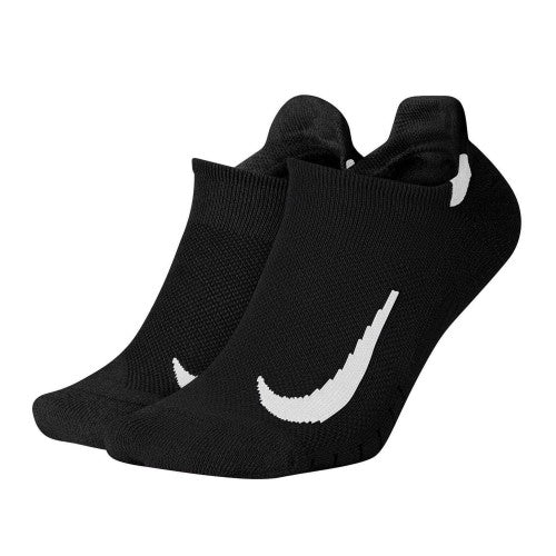 Front - Nike Unisex Adult Multiplier Running No-Show Socks (Pack of 2)